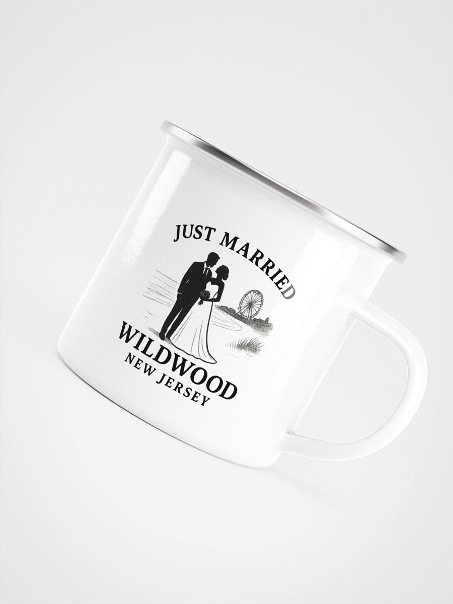 Wildwood NJ "Just Married" Enamel Wedding Mug product image (5)