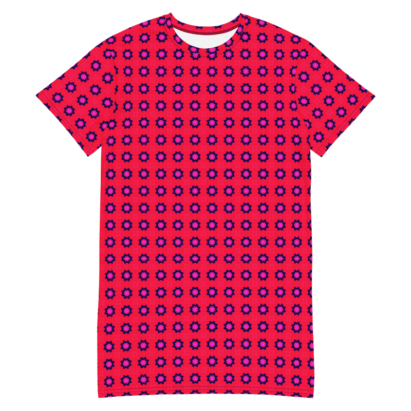 Abstract Red TShirt Dress product image (5)