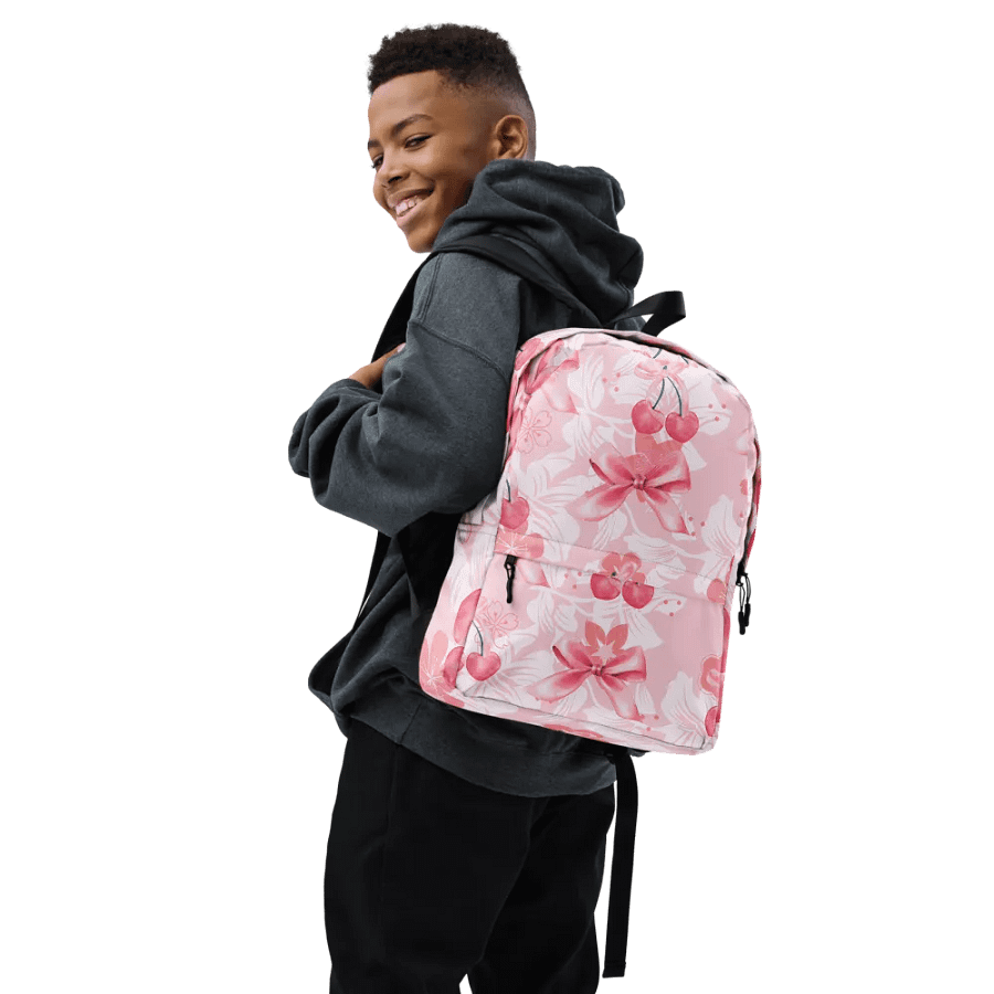 Cherry Bliss pink Backpack for feminine ladies and girls product image (7)