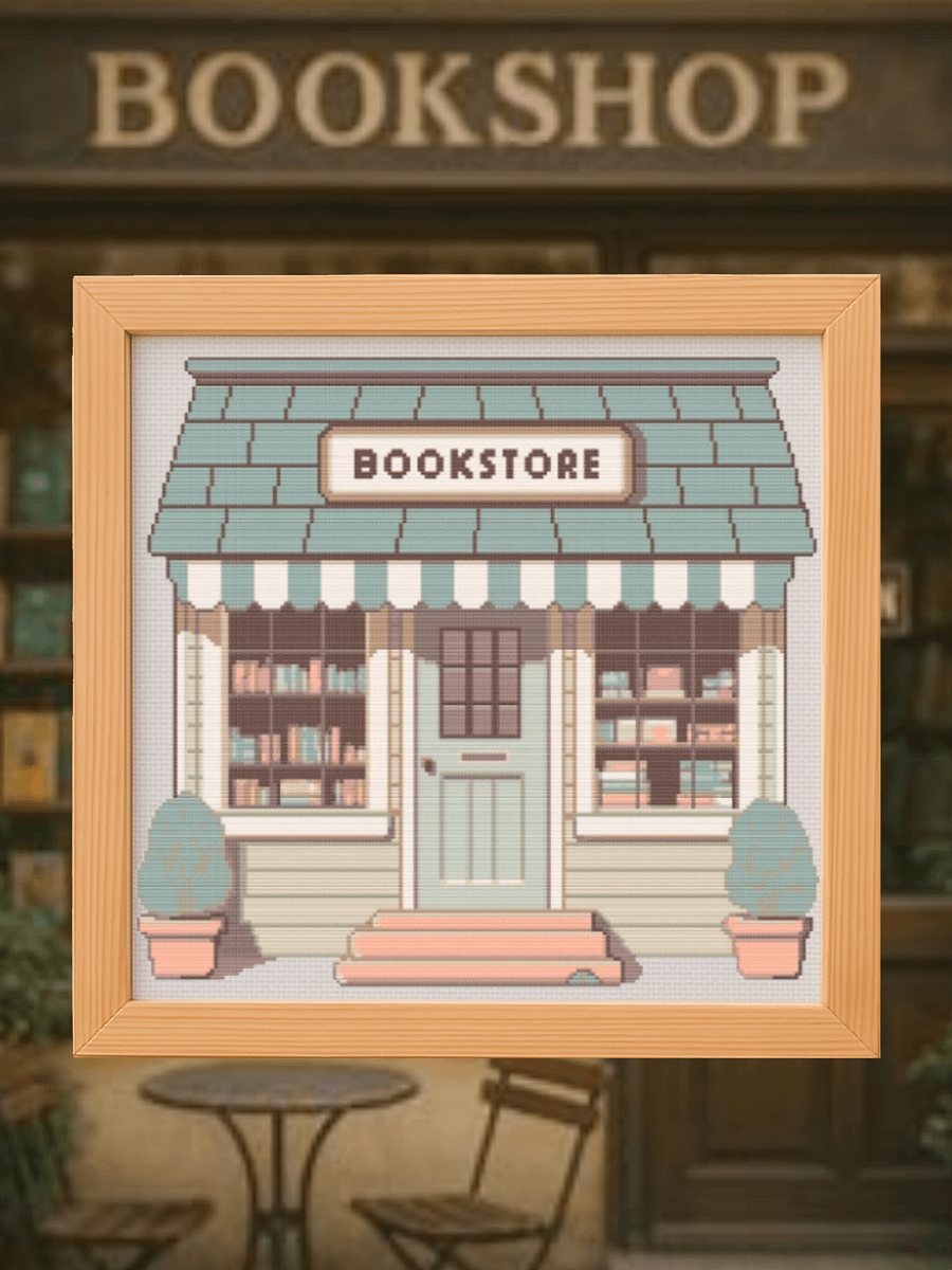 Book Store Cross Stitch Pattern product image (1)