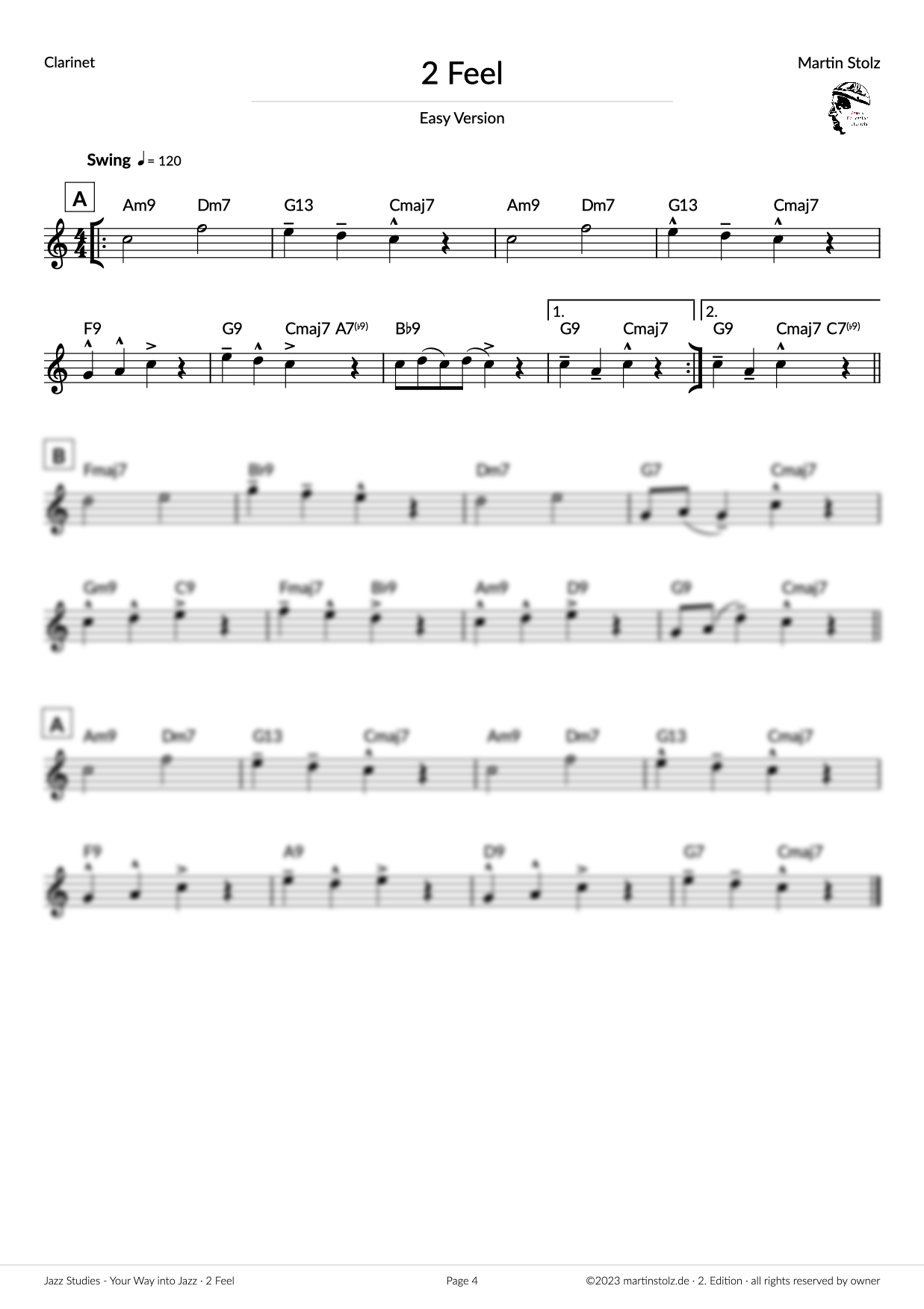 2 Feel - Clarinet (Exercise 3 Jazz Studies) product image (4)