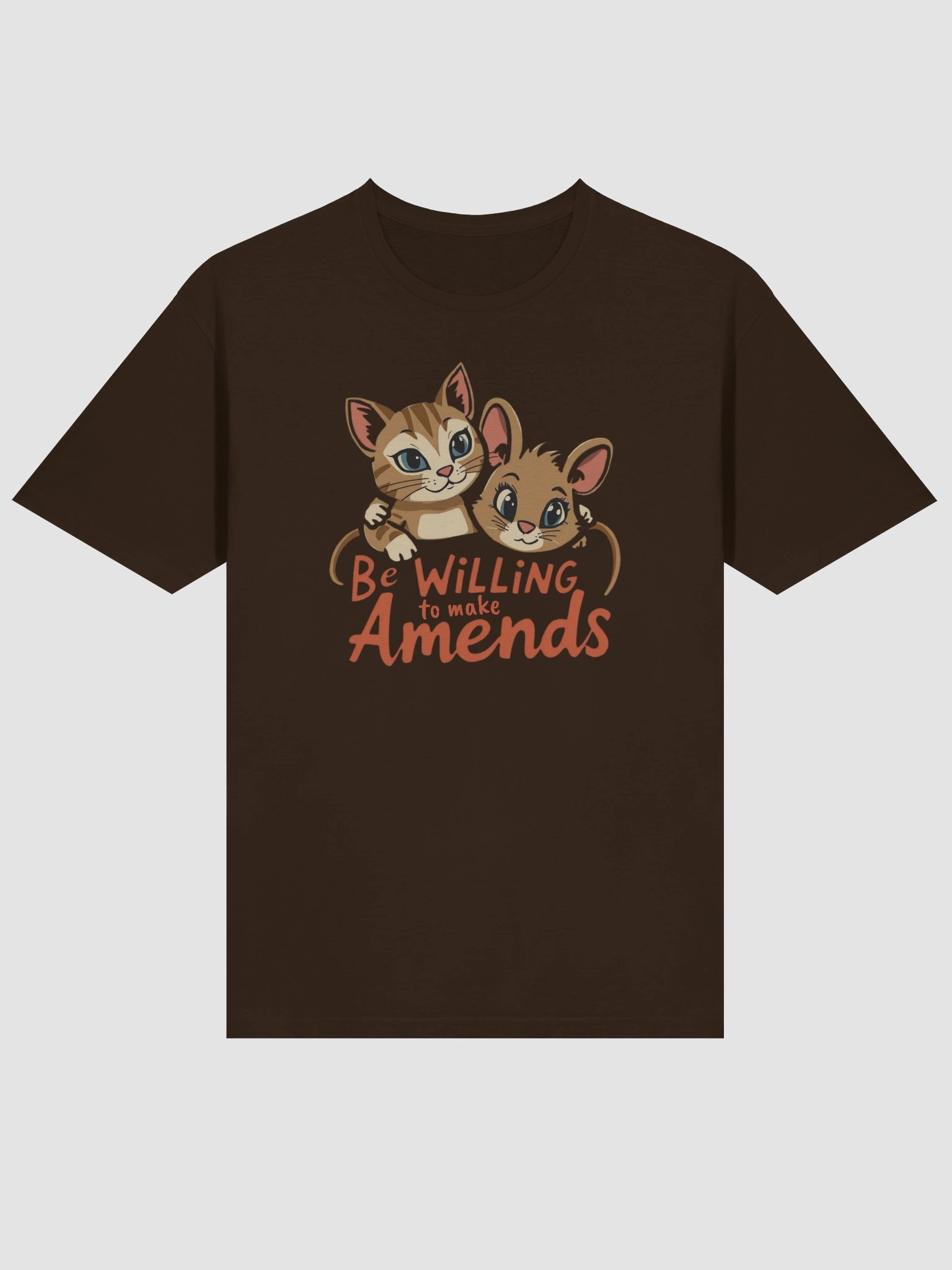 Be Willing to Make Amends AA Recovery & Sobriety Cat Lovers T-Shirt product image (5)