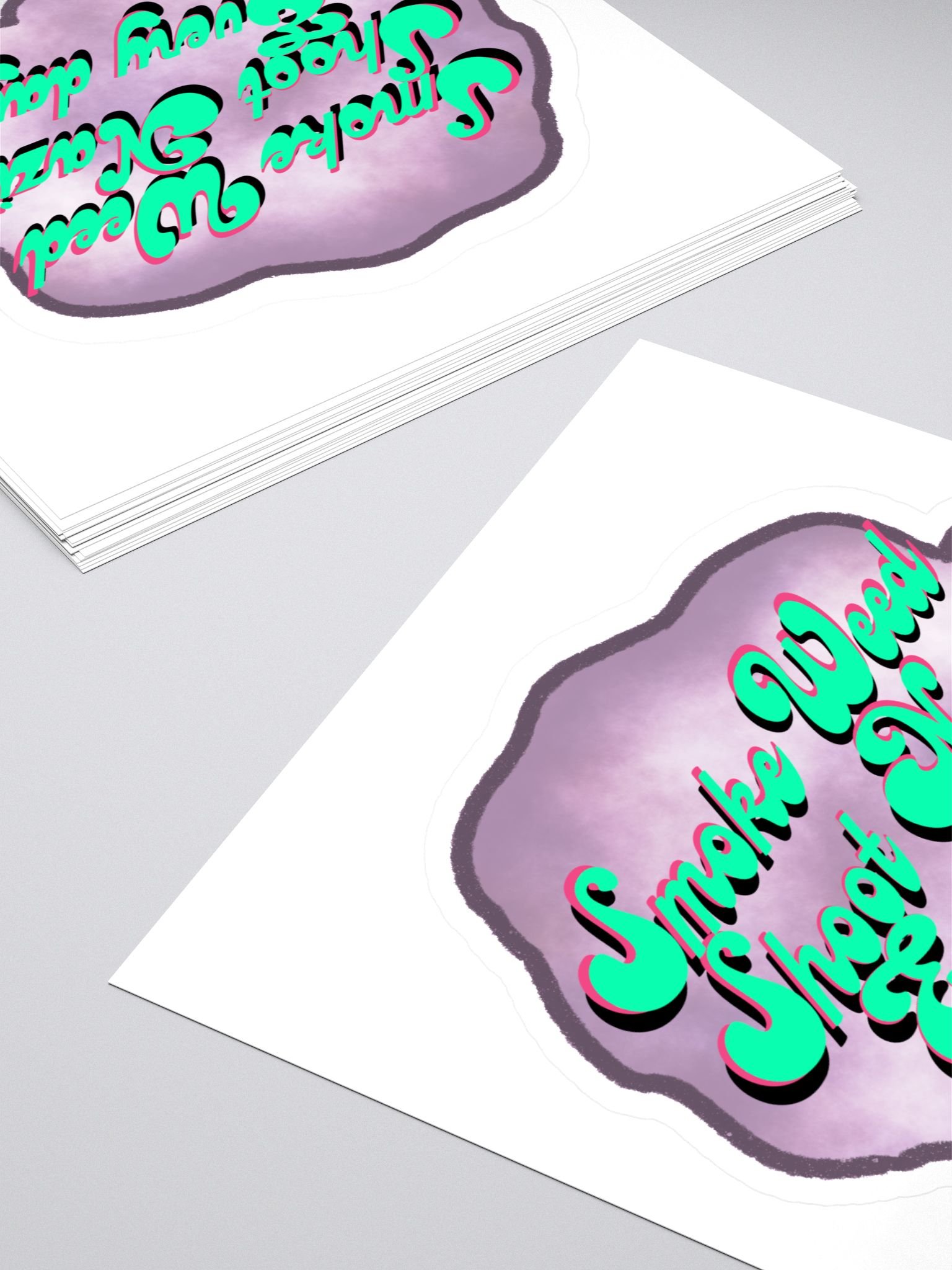 Smoke Weed Shoot Nazis Cut Stickers product image (4)