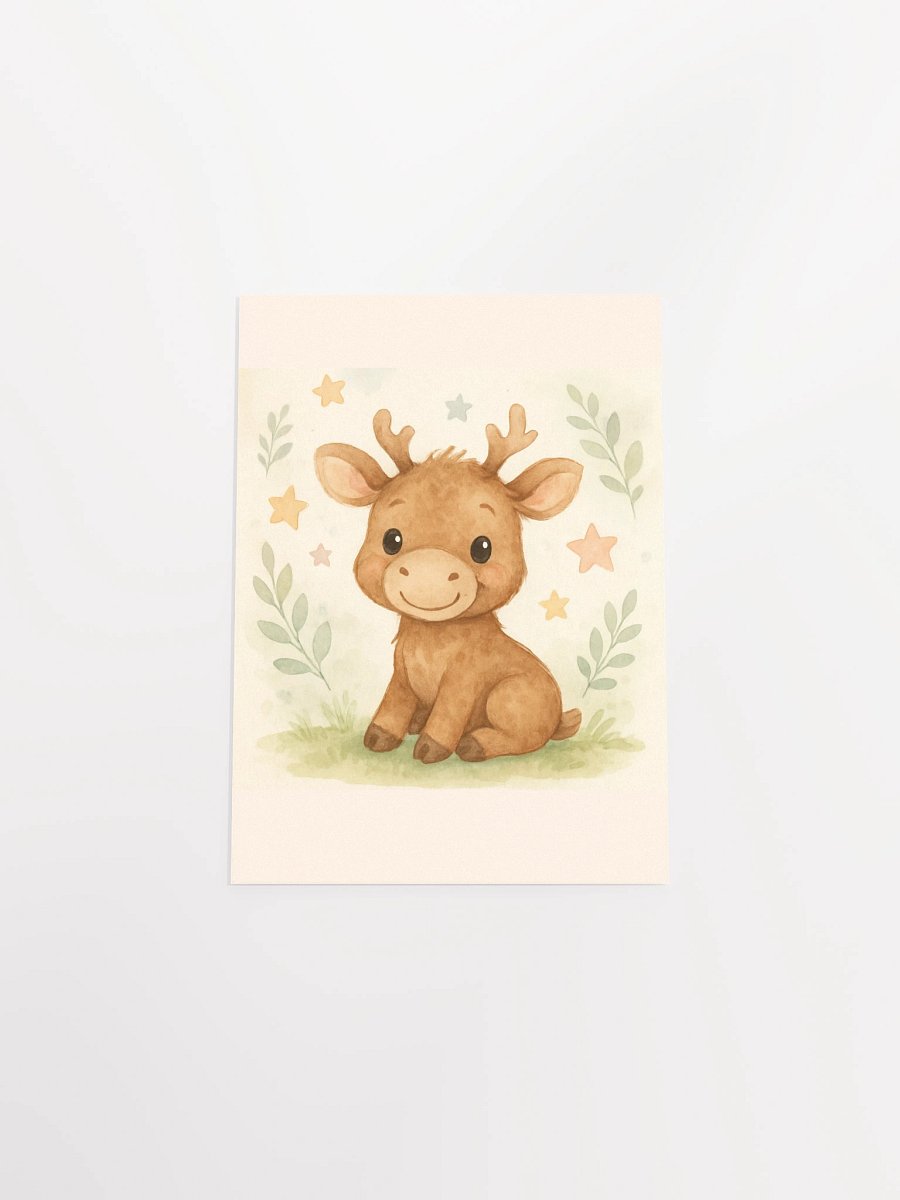 Baby Moose Dreamscape | Pure White Serenity Poster product image (50)