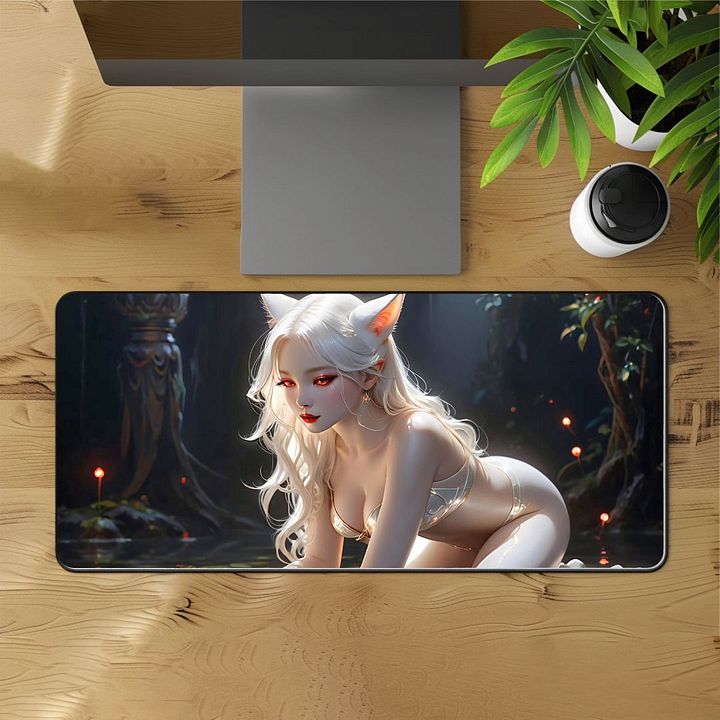 Enigmatic Fox Spirit Desk Mat - 12