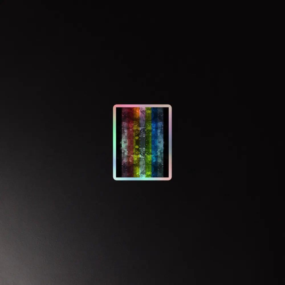 Queer Pride Flag Sticker (Textured Variation) product image (4)