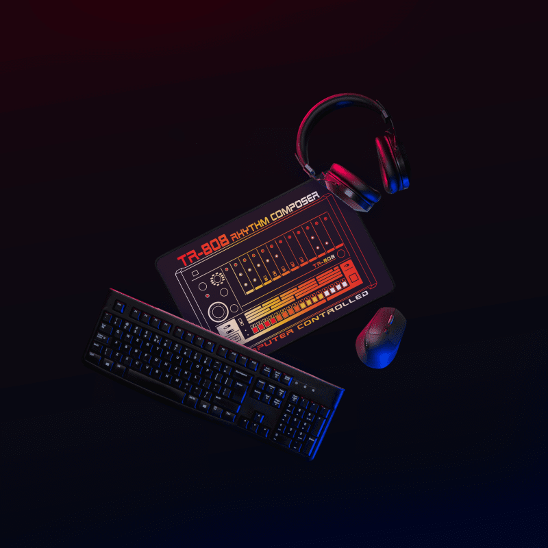TR-808 - Desk Mat (Roland 808 Rhythm Composer Drum Machine) by Vintage Voltage product image (2)