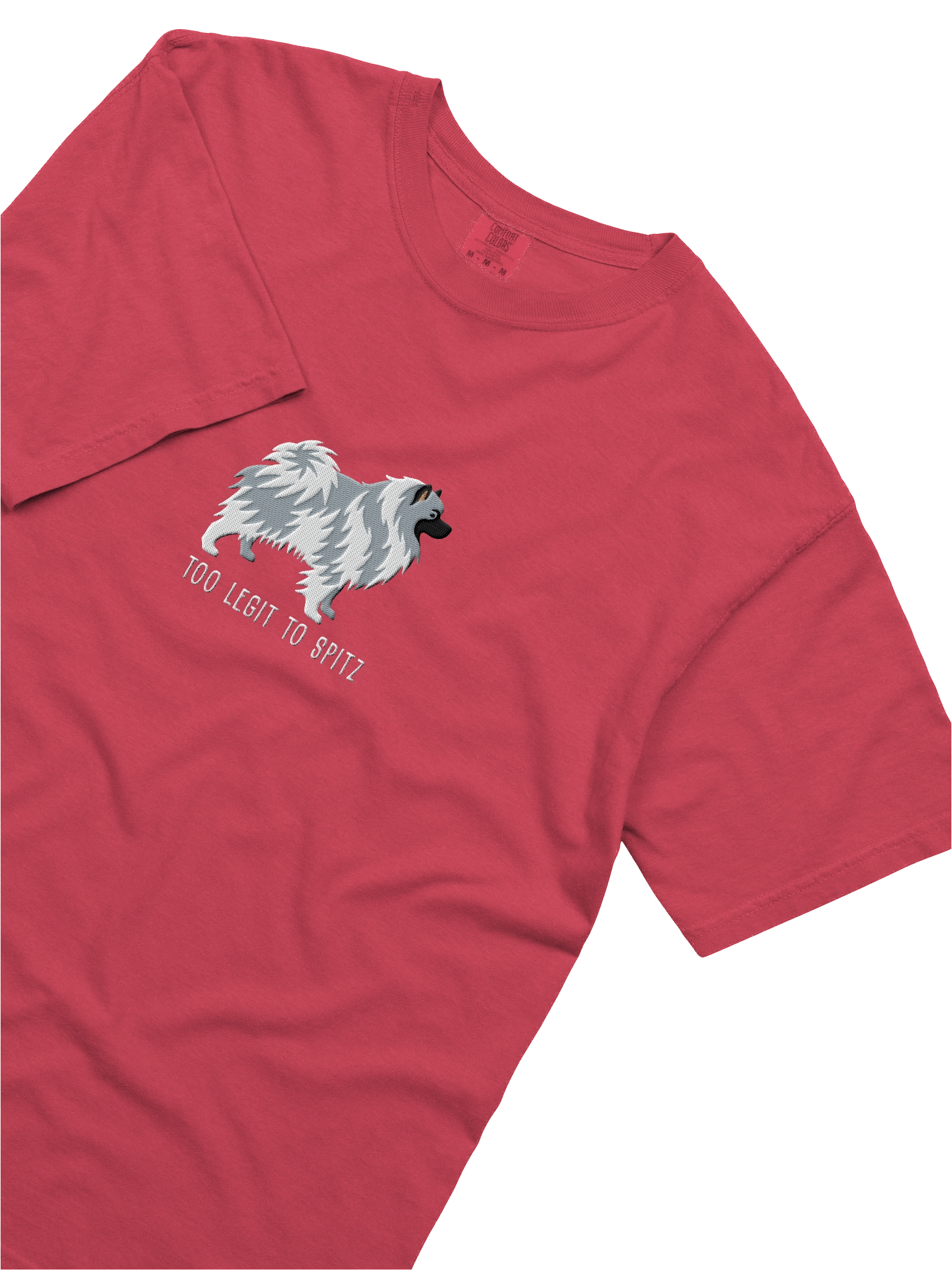 Too Legit to Spitz T-Shirt(Embroidered) of a Keeshond(Blue) product image (45)
