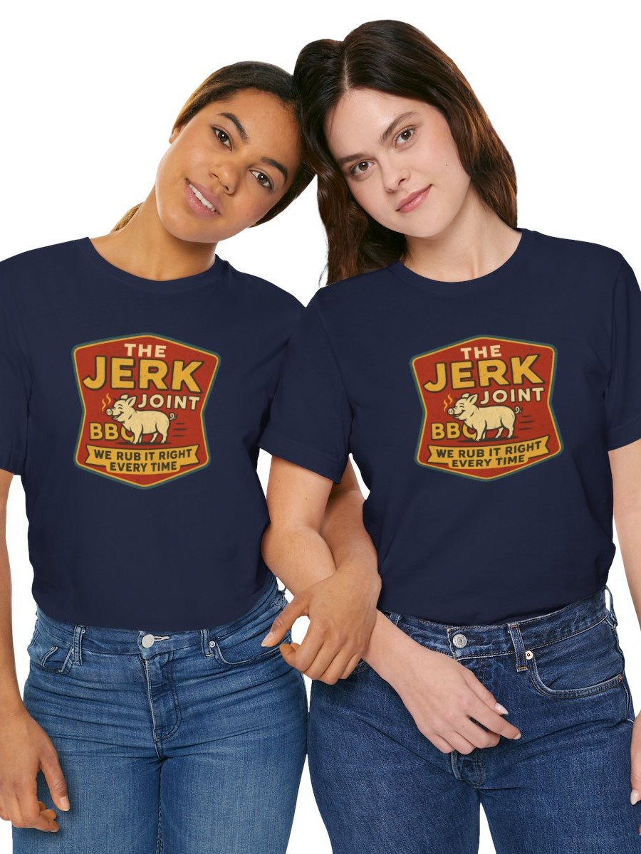 The Jerk Joint BBQ T-Shirt – Funny Retro BBQ Parody Shirt We Rub It Right Every Time product image (65)