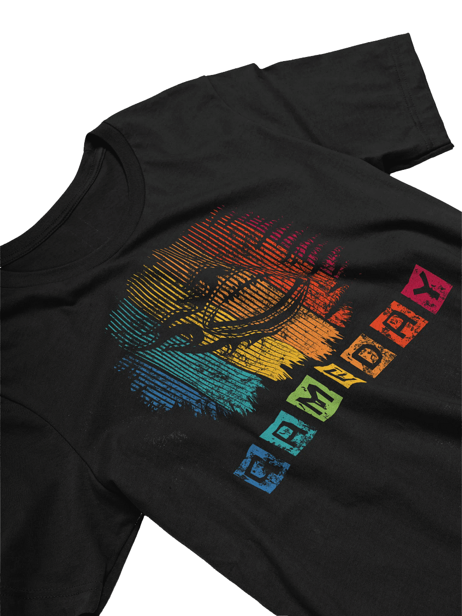 Retro Gameday Football T-Shirt – Flaming Ball & Distressed Rainbow Stripes for Sports Fans product image (32)