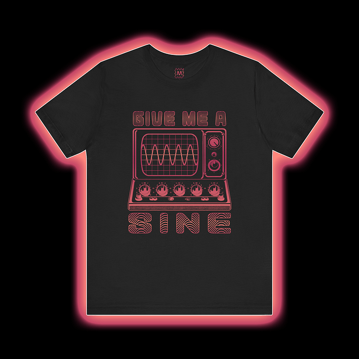 Give Me A Sine - Modular Synthesizer Waveform T-Shirt (FLAME PRINT) product image (1)