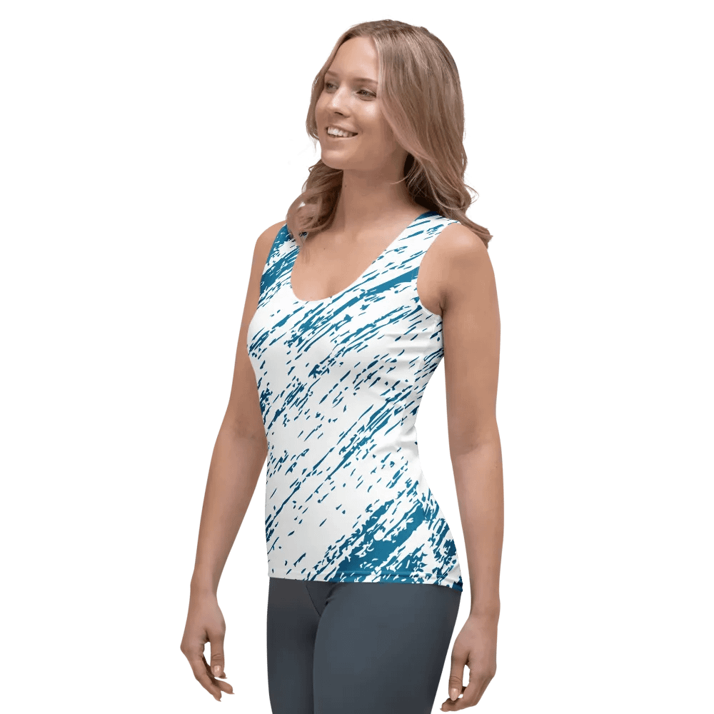 Dynamic Blue Brush Strokes Women's Tank Top product image (3)