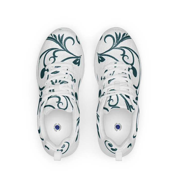 Teal Twirls Women's Athletic Sneakers product image (1)