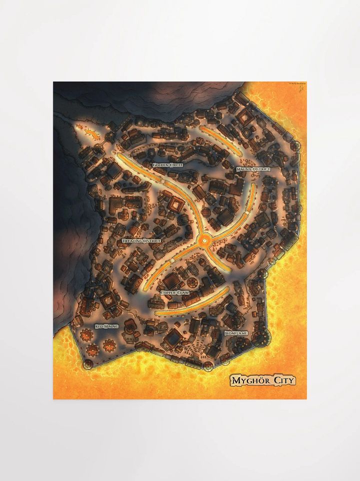 NIGHT MYGHÖR CITY POSTER 16'' X 20'' product image (1)