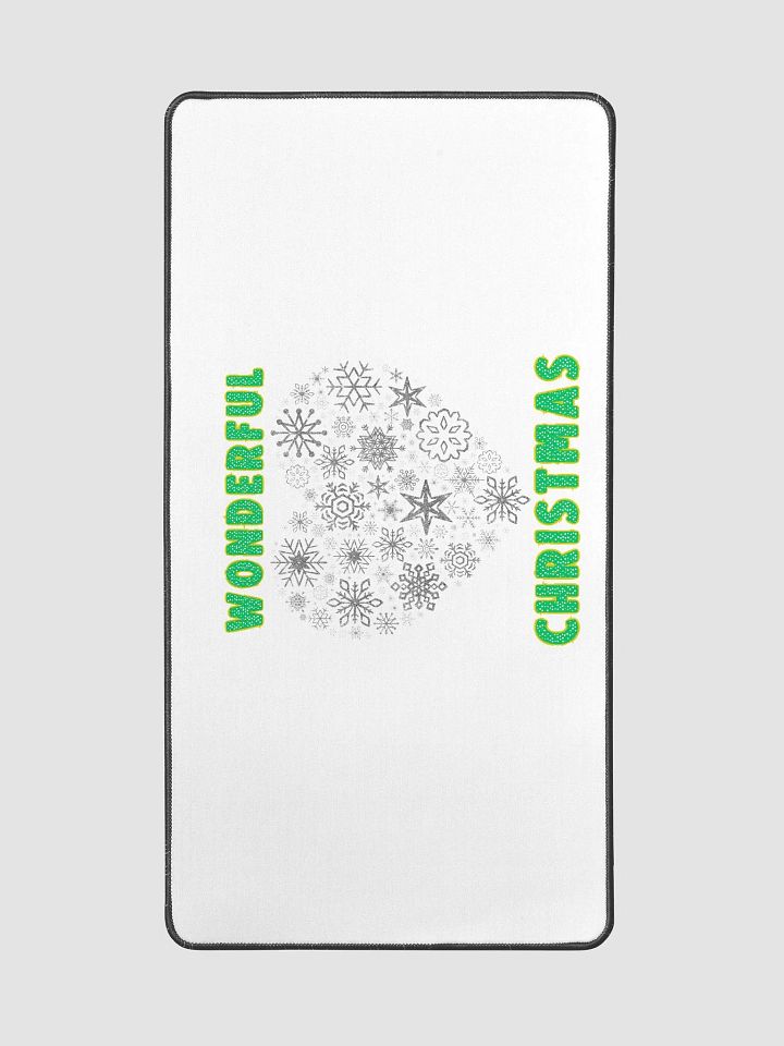 Glittering Christmas Heart Desk Mat product image (2)