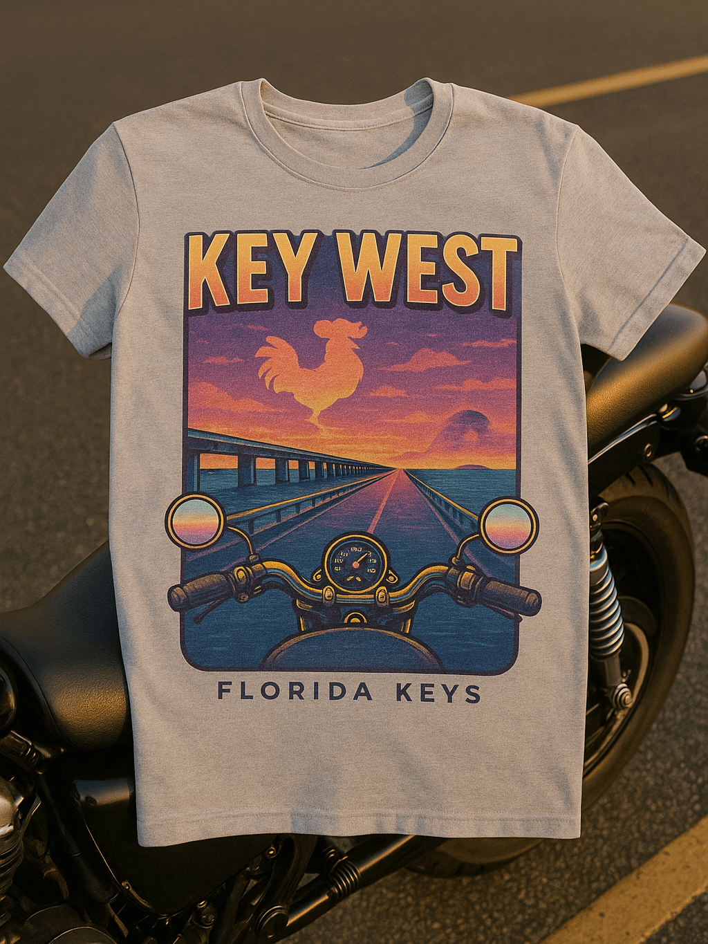 Key West Rider Heather Gray T-shirt Unisex Ultra-Soft Paradise Tee product image (51)