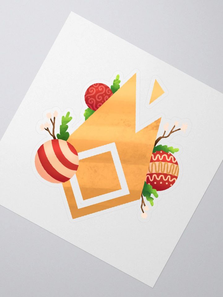 PW Logo Christmas Kiss Cut Sticker product image (2)