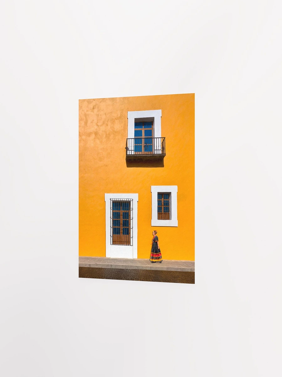 Puebla Mexico Golden Yellow Historic Architecture Matte Poster product image (15)