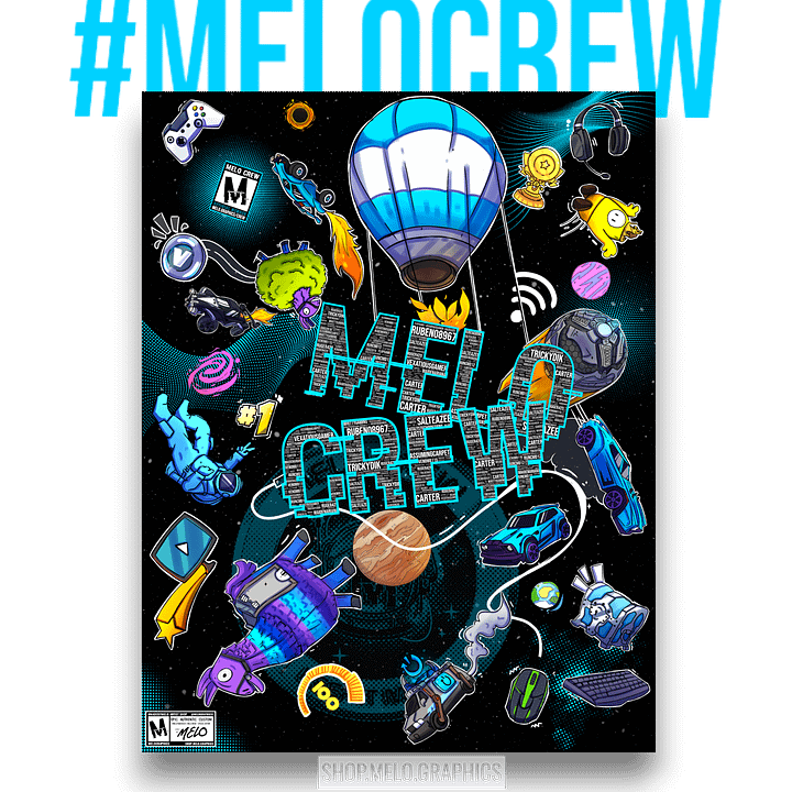 #MELOtober 2024 Personalized MELO CREW Chaos - Matte Poster | #MadeByMELO product image (2)
