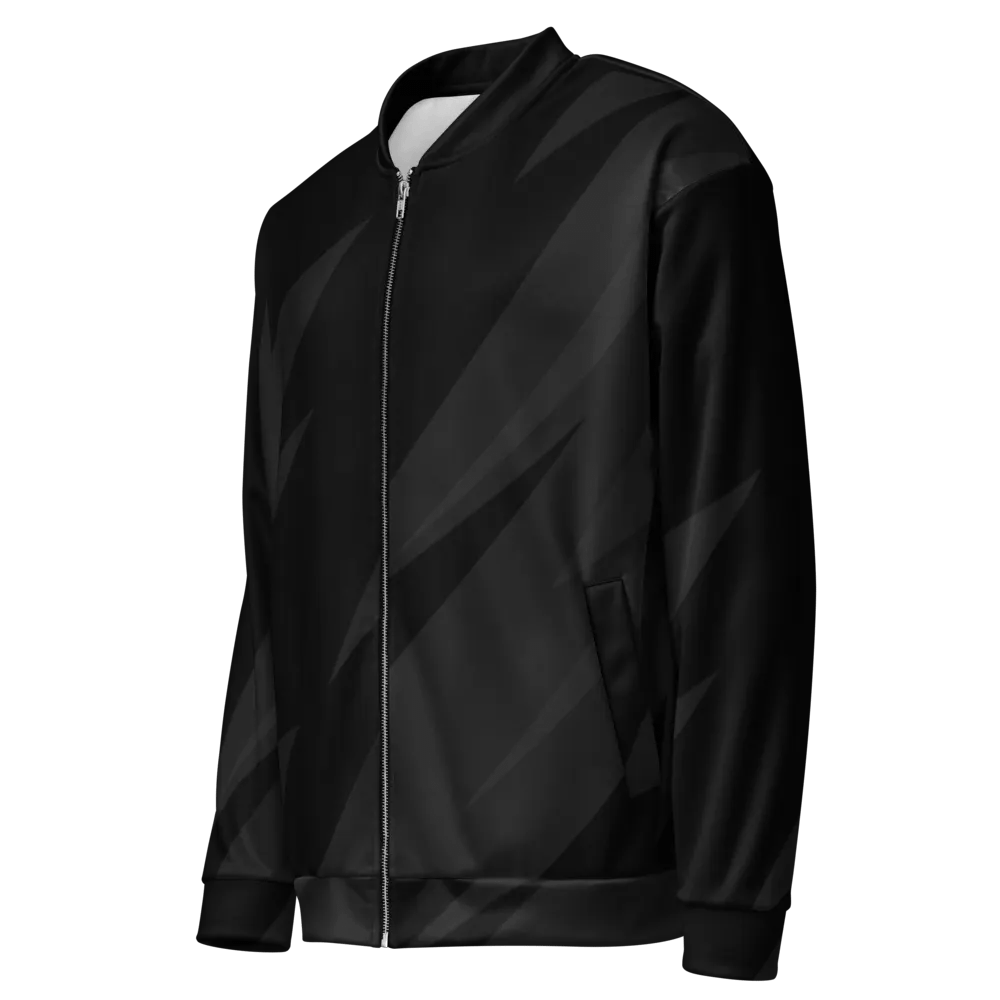 Shadowed Geometric Allure Bomber Jacket product image (5)