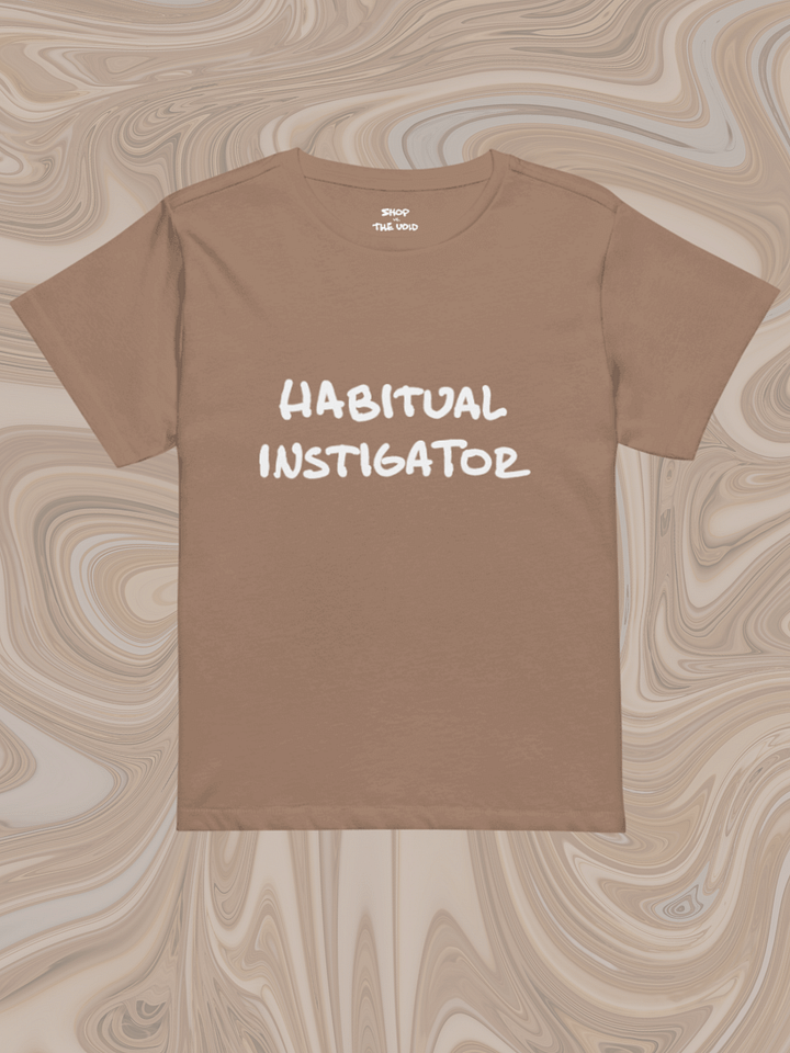 HABITUAL INSTIGATOR (white design) printed waist-length tee product image (19)