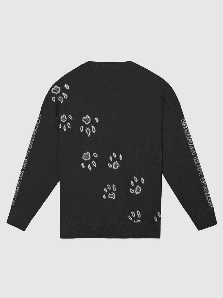 Paw Print Knitted Crewneck Sweater Relaxed Fit product image (2)