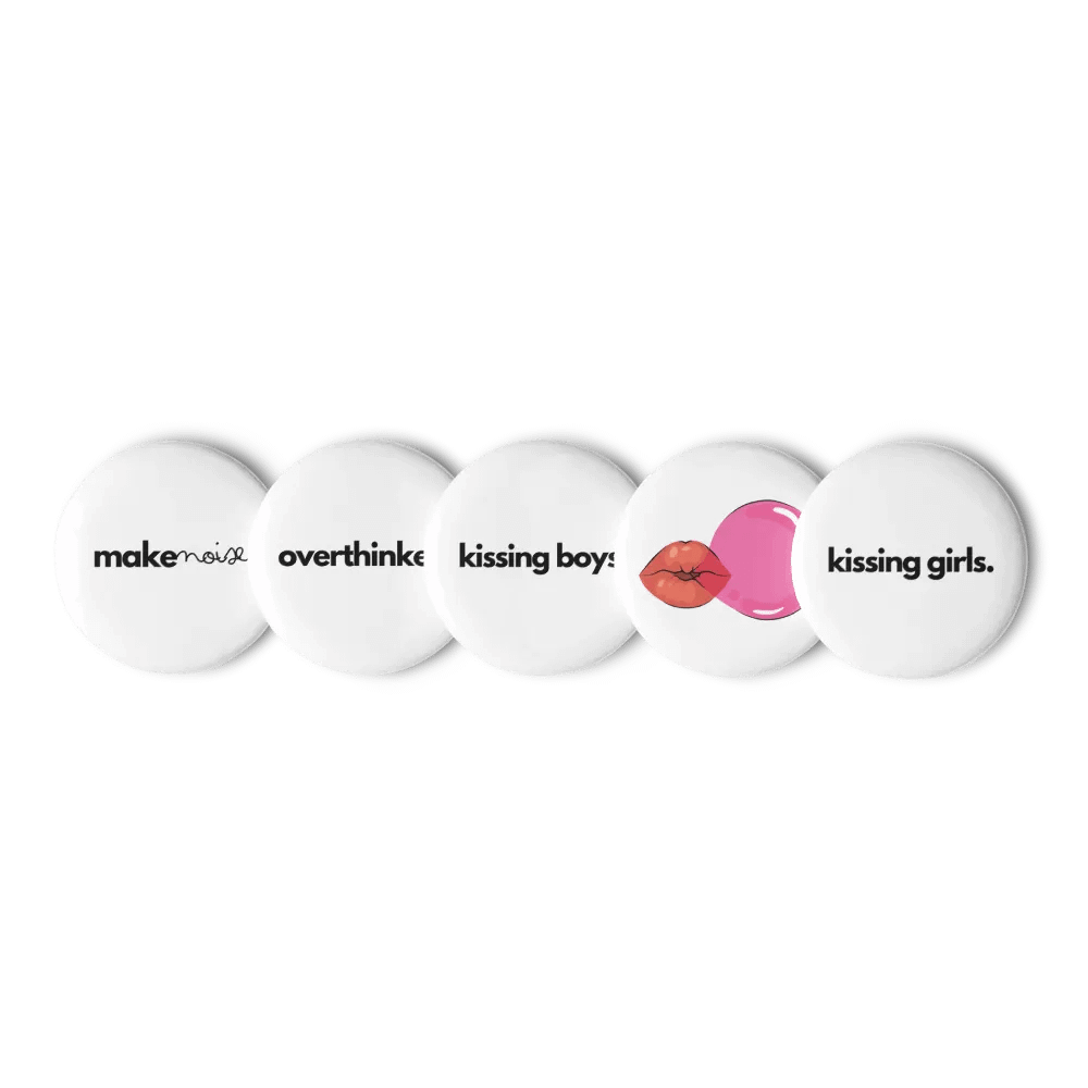 💋 The kissing boys Collection: Set of Pin Buttons 💋 product image (3)