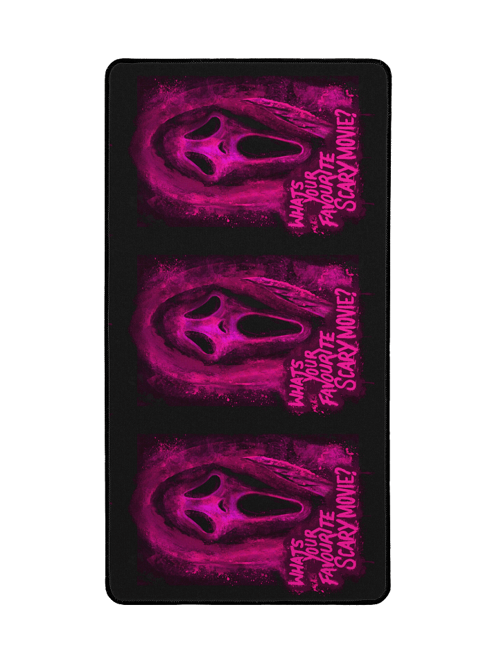 Pink Ghost Face Large Desk Mat product image (2)