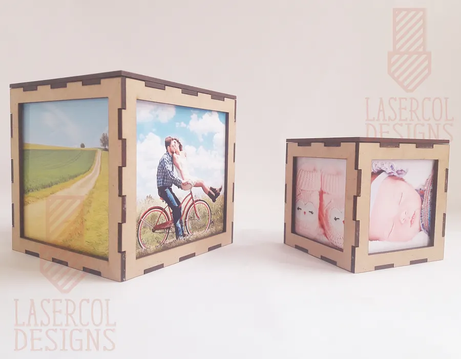 Photo Cube Keepsake Box (two sizes) - Laser Cut Files product image (2)