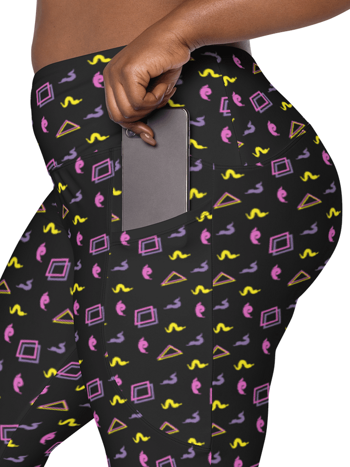 Oh Worm black pattern pocket leggings product image (1)