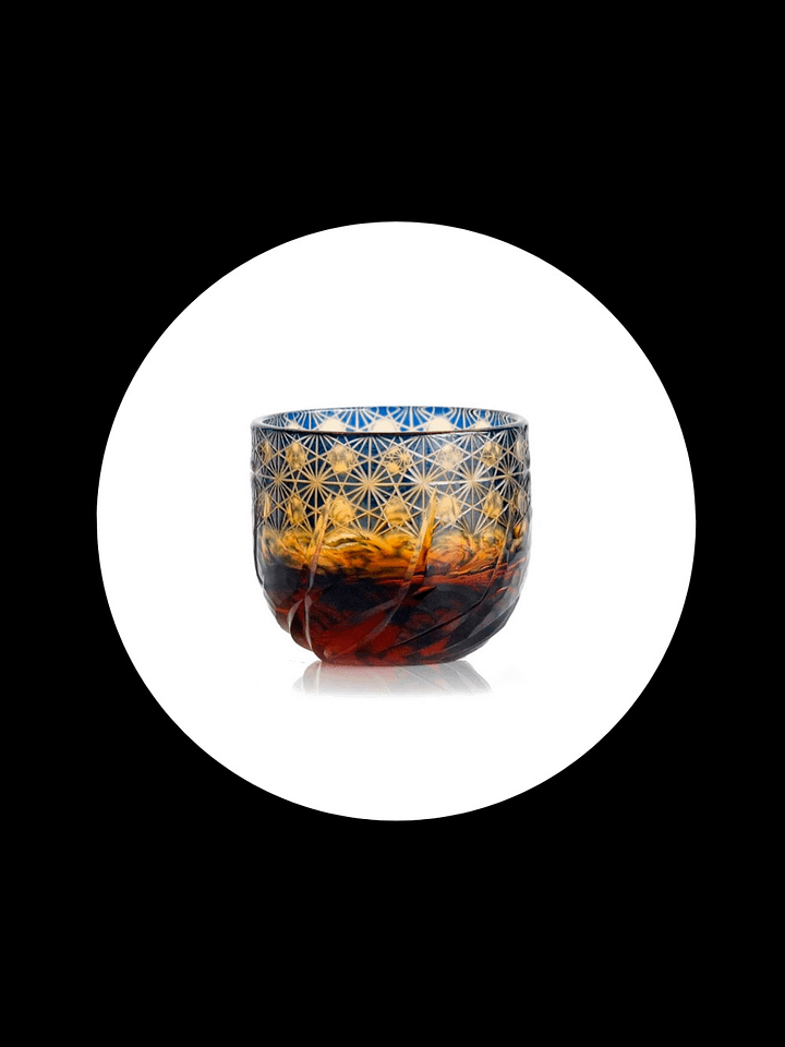 Edo Kiriko - Small Amber Blue 02 product image (1)