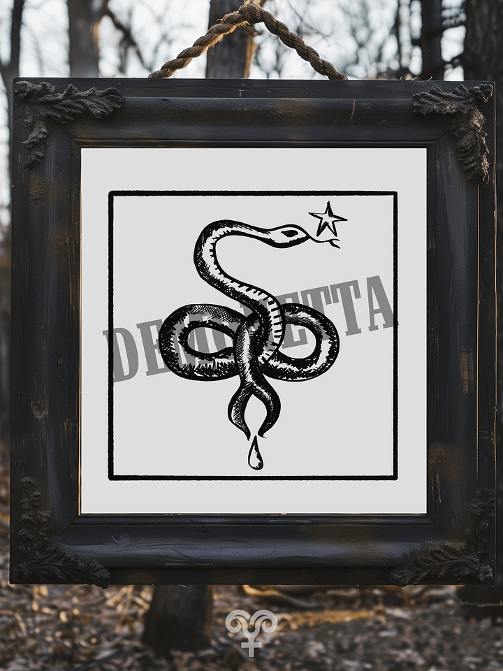 TWIN-TAILED SERPENT Sigil for Lilithian Energy, Energetic Harmony, Shadow Work, & New Beginnings! product image (1)