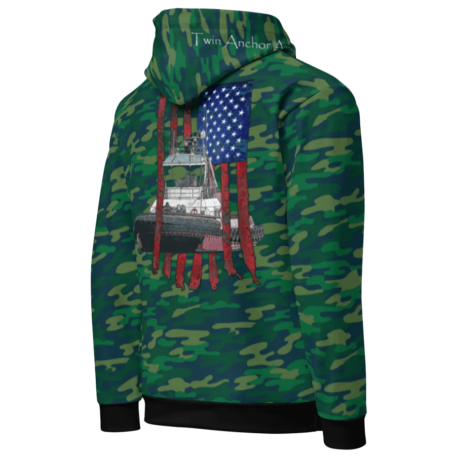 Teal Camouflage Athena Tug & CE Flage Hoodie product image (10)