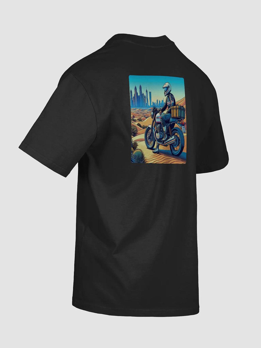 City Rider Adventure T-Shirt | Dubai city work AI product image (29)