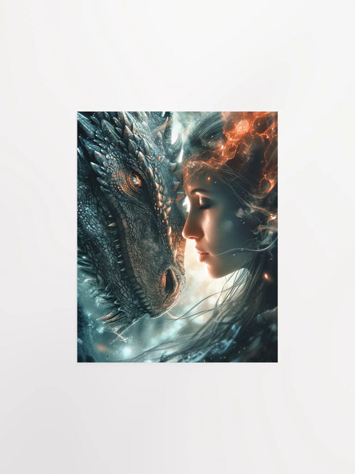 Girl connecting with her dragon 01 - Poster product image (5)