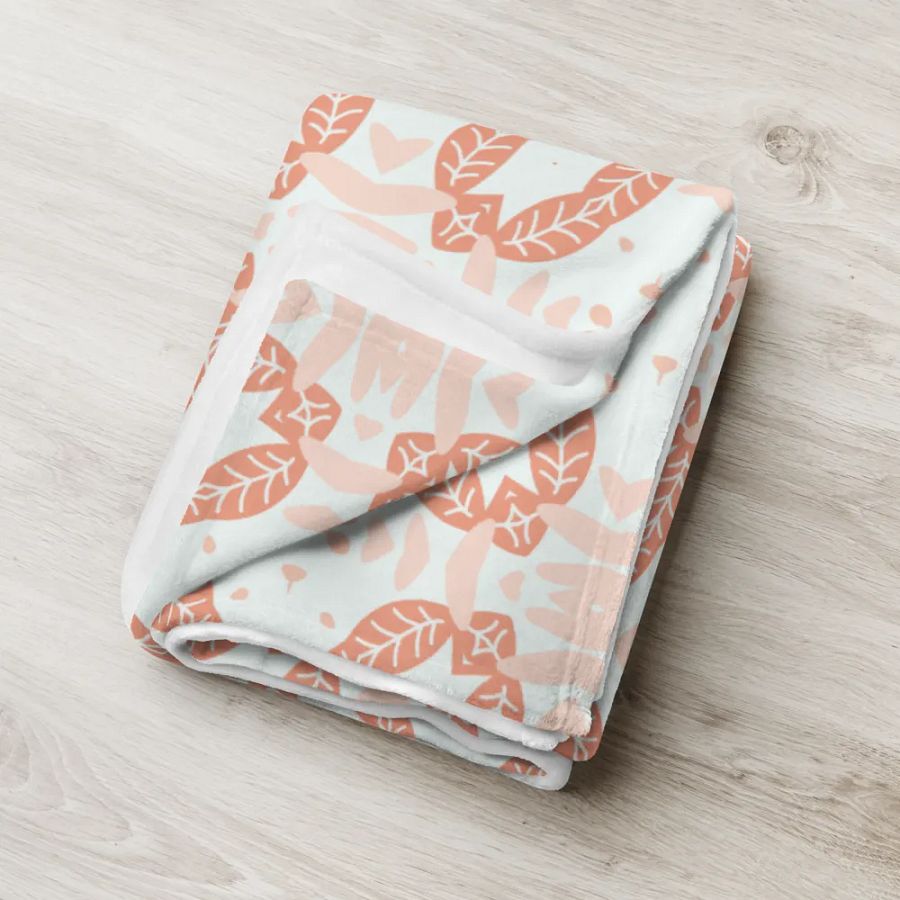 Abstract Orange Leaves Blanket product image (2)