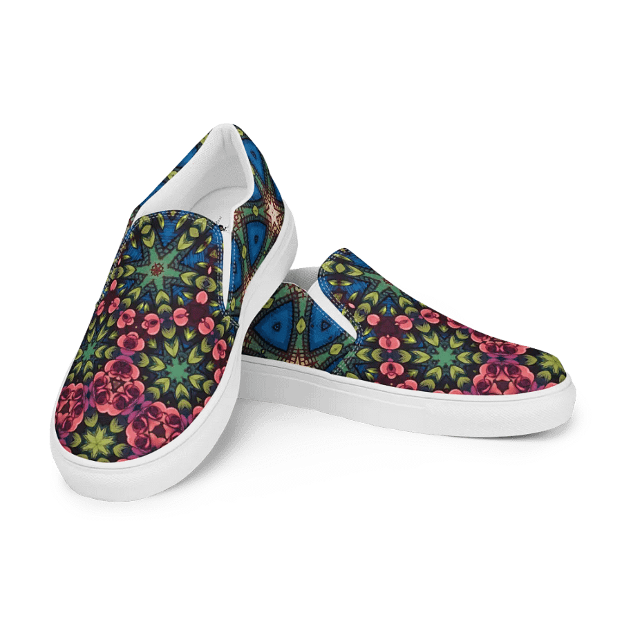 Cozy Honeycomb Canvas Slip-Ons product image (11)