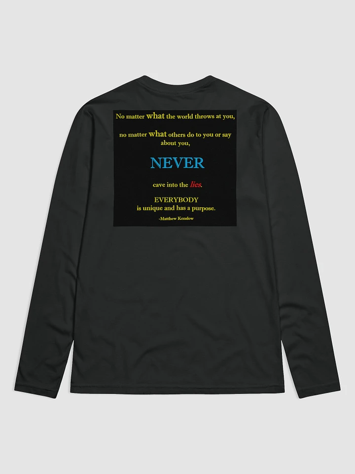 [With Quote 5 on the Back] Long Sleeve Crew Neck Shirt (Next Level Premium Fitted) product image (1)