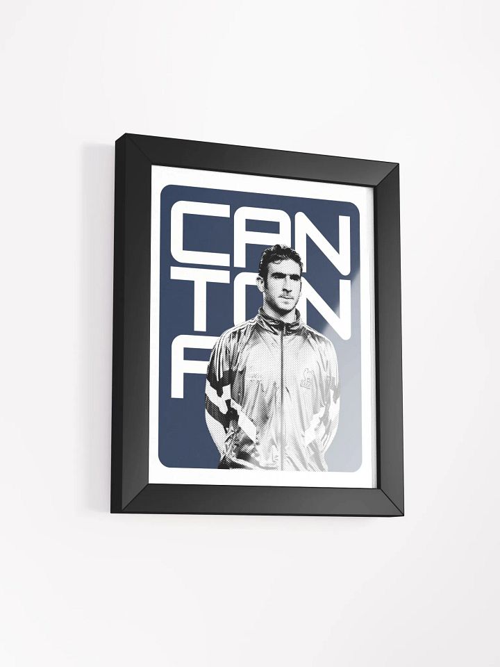 Eric Cantona BW France Name Art Framed Print product image (1)