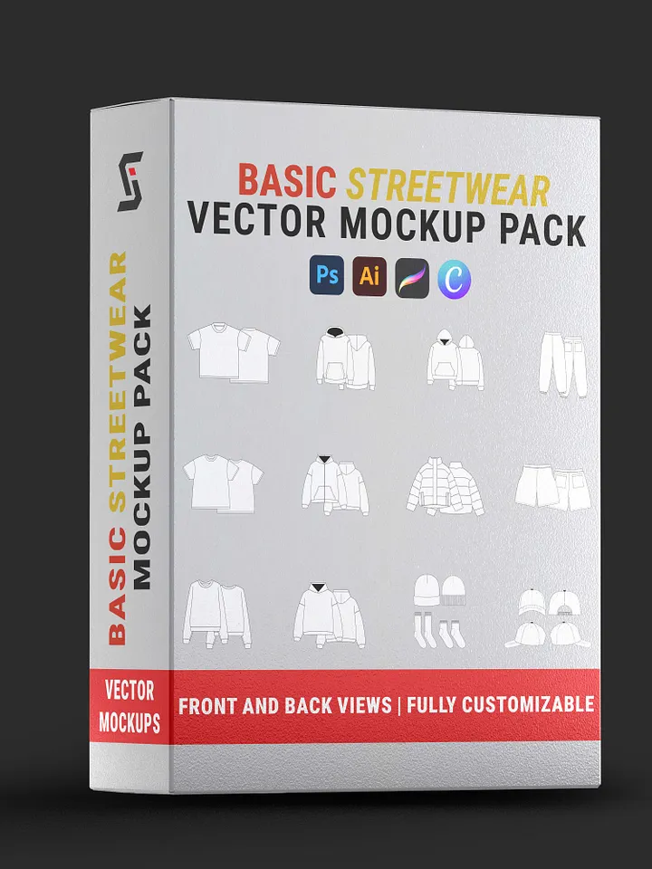 Basic Streetwear Vector Mockup Pack product image (1)