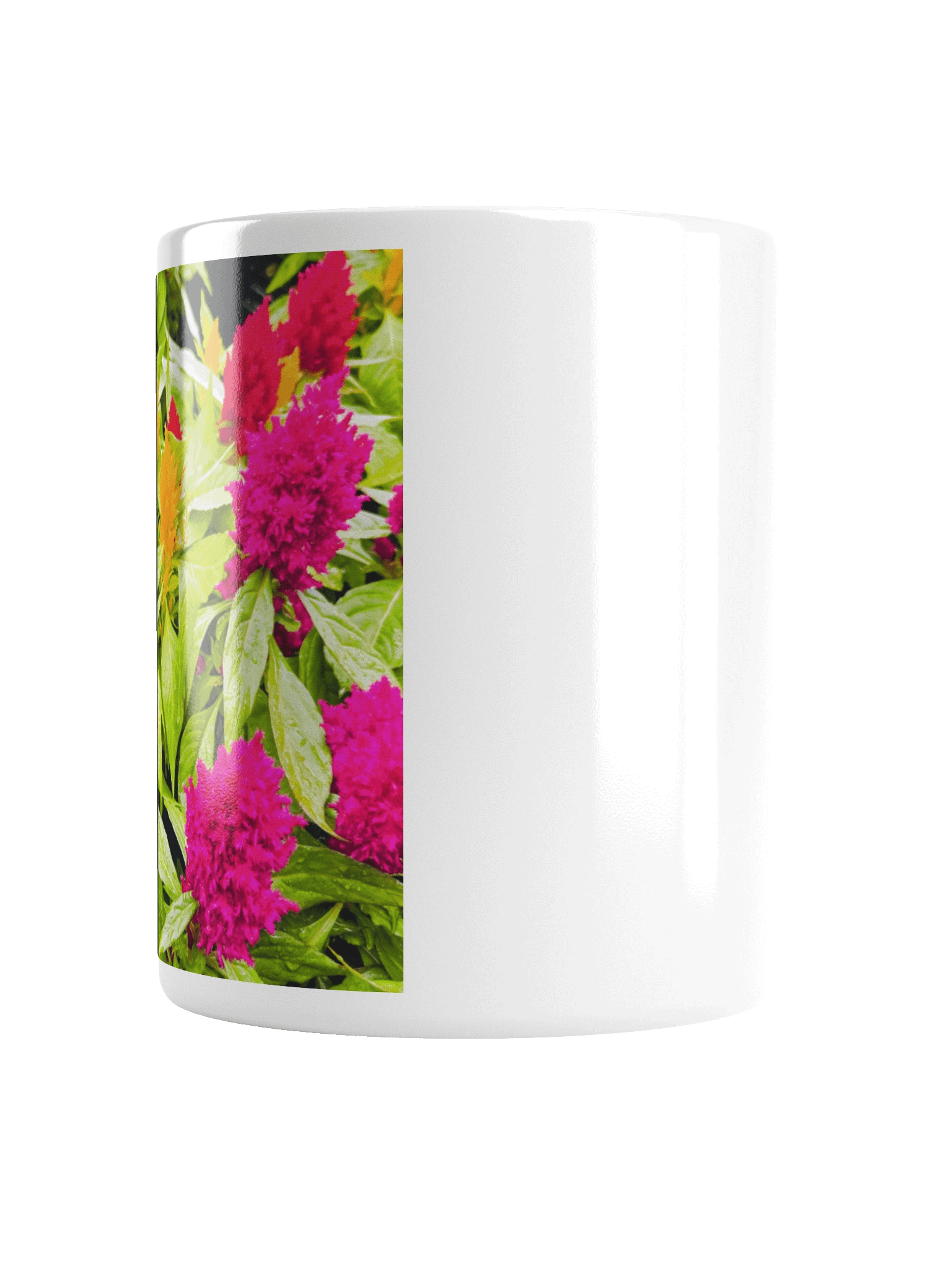 Feathered Blooms White Glossy Mug product image (6)