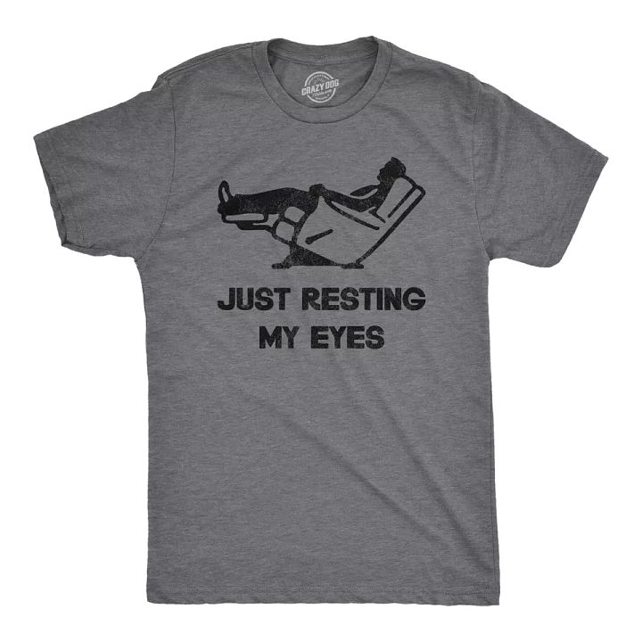 Mens Just Resting My Eyes T Shirt Funny Sarcastic Top Cool Gift for Dad Joke product image (1)