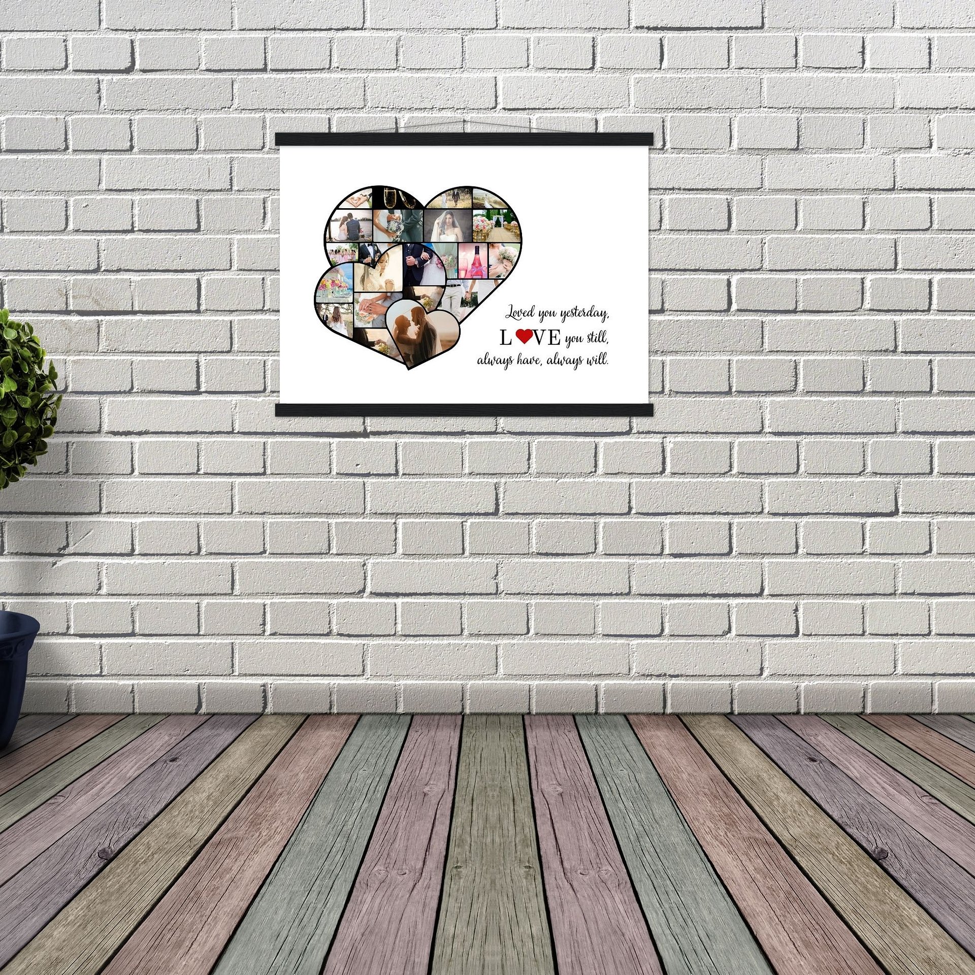 Three Hearts Photo Collage Canva Template product image (6)