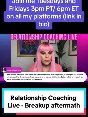 RELATIONSHIP COACHING LIVE  this coming Tuesday 5/14 and Friday 5/17 on YouTube, LinkedIn, X, IG, Facebook, Twitch at 3pm PT/6pm ET! On Tuesday special guests Chris Korman (OMG It’s Harvey Korman’s son) and Eliana Romero join me to talk about NEURODIVERSITY AND RELATIONSHIPS!  On Friday, I will continue with BREAKUP AFTERMATH based on my book LOVE AT FIRST EX.   You can buy a pdf copy of my book on www.thestateofgrace.com All links 🔗 in bio and on https://linktr.ee/gracefraga Or select one of these! Facebook (2 pages) https://www.facebook.com/grace.fraga?mibextid=LQQJ4d https://www.facebook.com/gracefragacomedian?mibextid=LQQJ4d YouTube https://youtube.com/@TheStateOfGraceFraga LinkedIn https://www.linkedin.com/in/gracefraga X @gracefraga IG @gracefragacomedian Twitch https://www.twitch.tv/thestateofgrace #breakups #relationships  #neurodiversity #relationshipcoach #cancer #cancerhealingjourney #healing #loveyourself #gracefraga #thestateofgrace 👸🏻💜