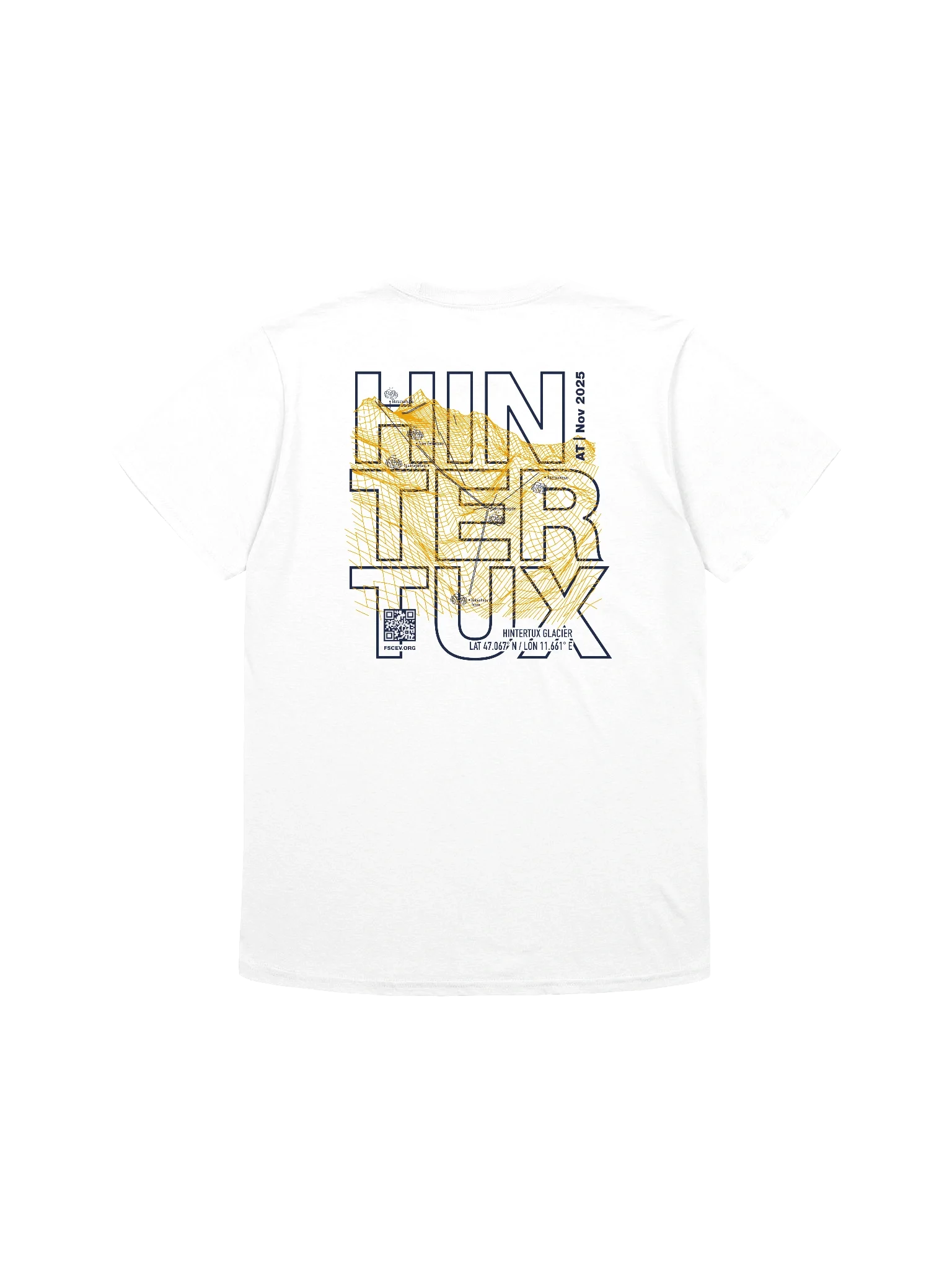 Hintertux Glacier Coordinates Resort white (front and back print) product image (2)