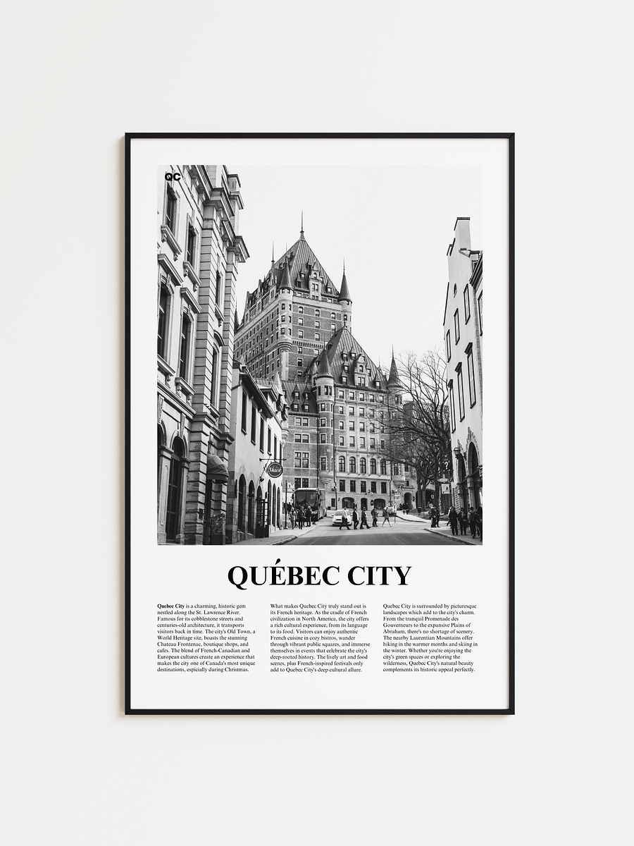 Quebec City 01 Newspaper Poster | Framed product image (1)