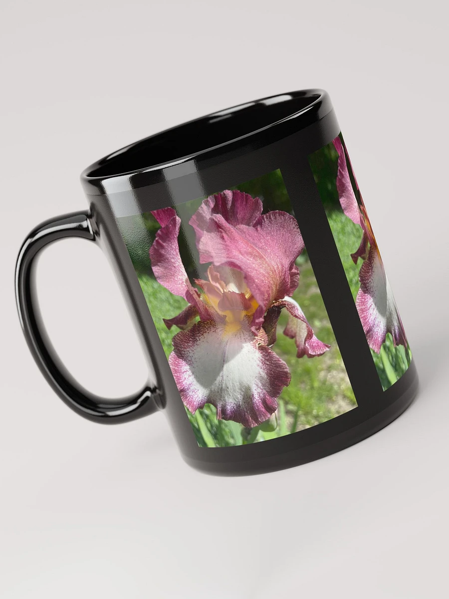 Burgundy Iris Black Coffee Mug product image (5)