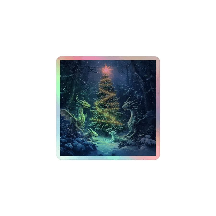 Dragon Christmas Holo-Sticker product image (1)
