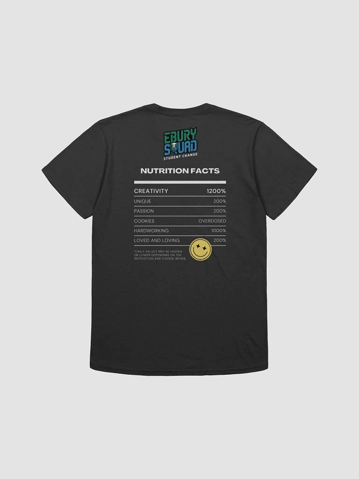 Ebury Squad Nutrition Facts T-Shirt - BLACK product image (2)