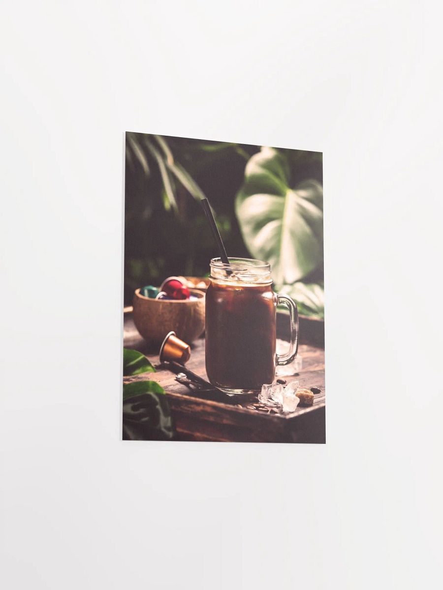 Coffee cups and beans — Photo paper glossy poster. Kitchen decor, coffee poster, coffee print, coffee photo, kitchen art product image (8)
